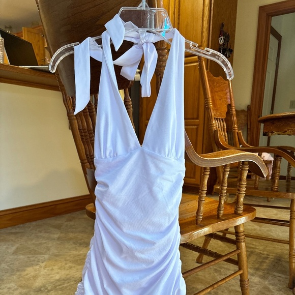 Revolve white halter neck tie dress - Picture 1 of 5